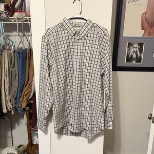 Classic Checkered Button-Down Shirt - Black and White